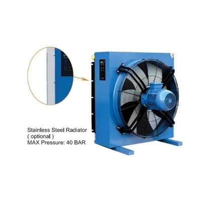 ሃይድሮሊክ ዘይቲ ኣየር መዝሓሊ ምስ ፋን Ac220v Dc24v ሙቐት መቐያየሪ ምስ ፋን ሃይድሮሊክ ዘይቲ ራድየተር ኣየር ኮምፕረሰር ዘይቲ መዝሓሊ
